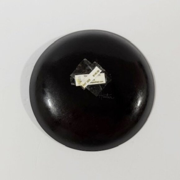 Vintage Artisan Handcrafted Pop Art Glass Lizard Gecko Bowl / Plate Signed - Picture 4 of 5